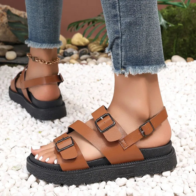 Bequeme vegane Sandalen für Senioren mit rutschfester Sohle – Caitlyn