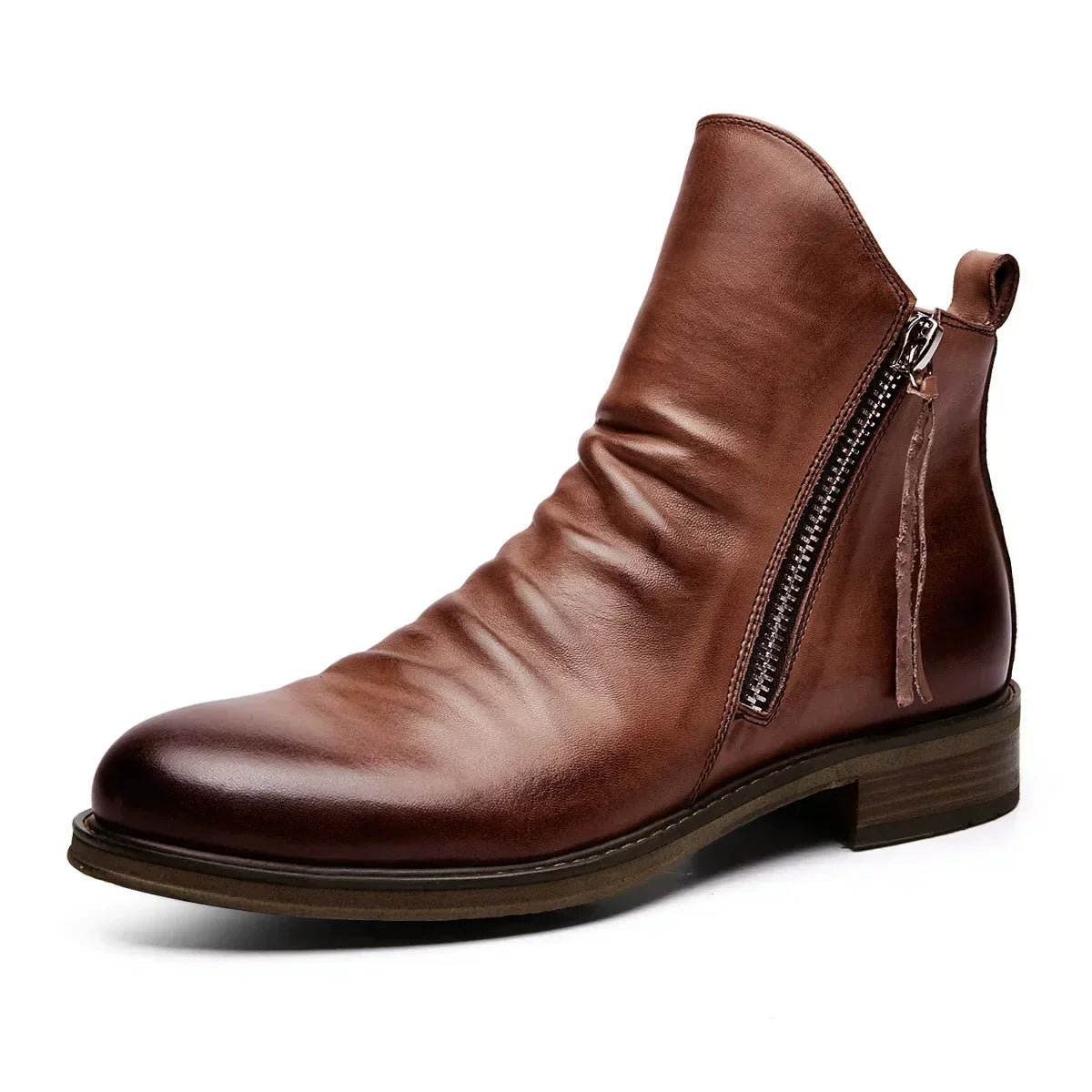 Elegante chelsea-boots aus echtem leder für herren