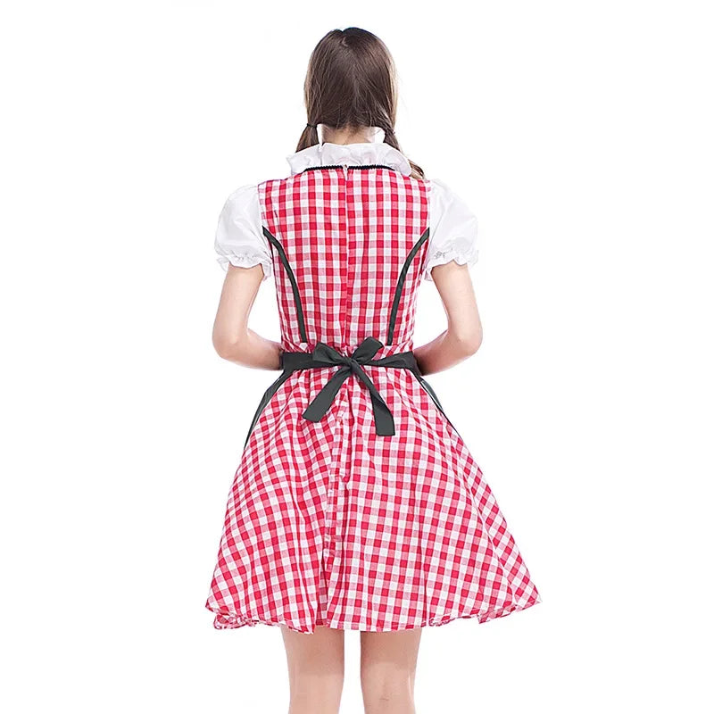 Damen Klassisch Oktoberfest Dirndl Kleid