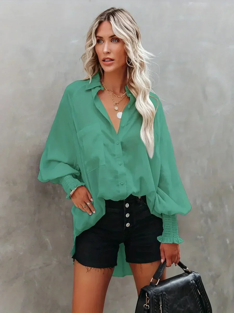 Klassisches langarmshirt mit zeitlosem schnitt für damen