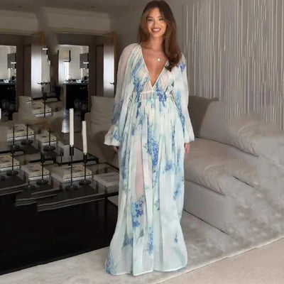 Melaya - Blue Ocean Maxikleid