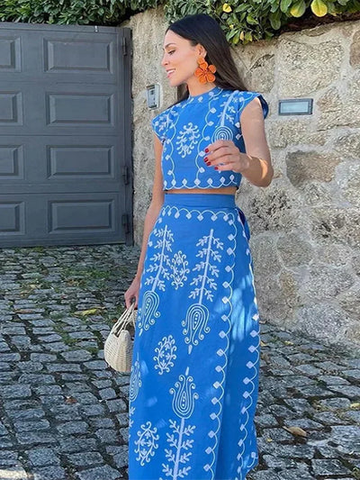 Alicia - Zweiteiliges besticktes Set