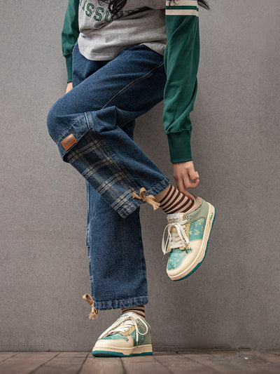 Stilvolle Damen & Herren Kunst-Sneakers mit Mandelblüten-Print – Arta