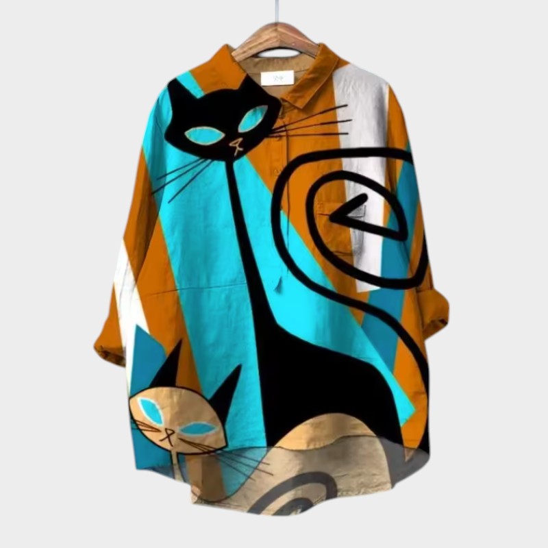 Brunhilde | Oversize-Bluse mit farbenfrohem Komfort