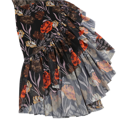 Misha - Blumenkleid mit Herz-Ausschnitt im Korsettstil