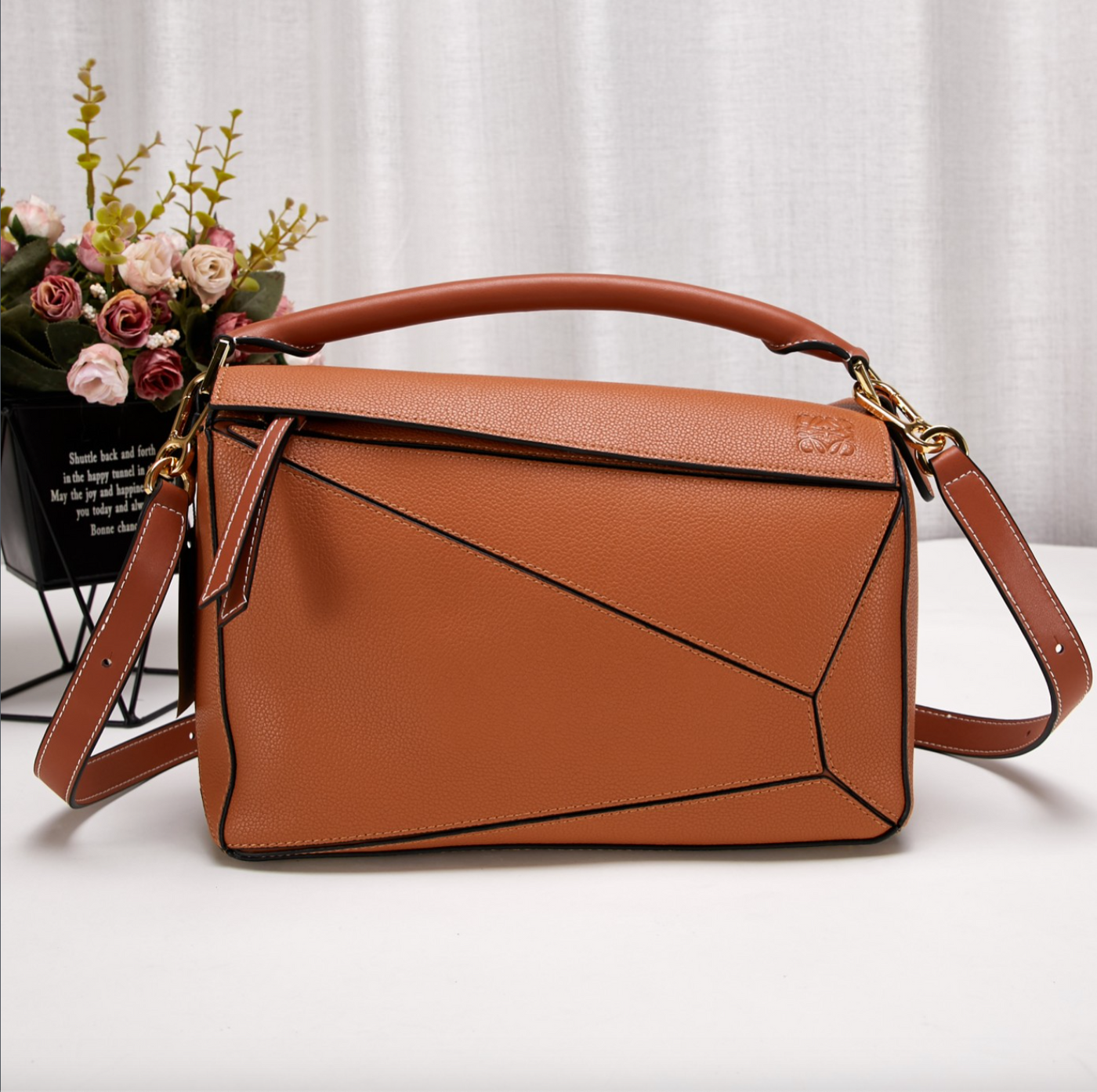 Rechteckige Strandtasche aus veganem Leder – Nachhaltig & Stilvoll