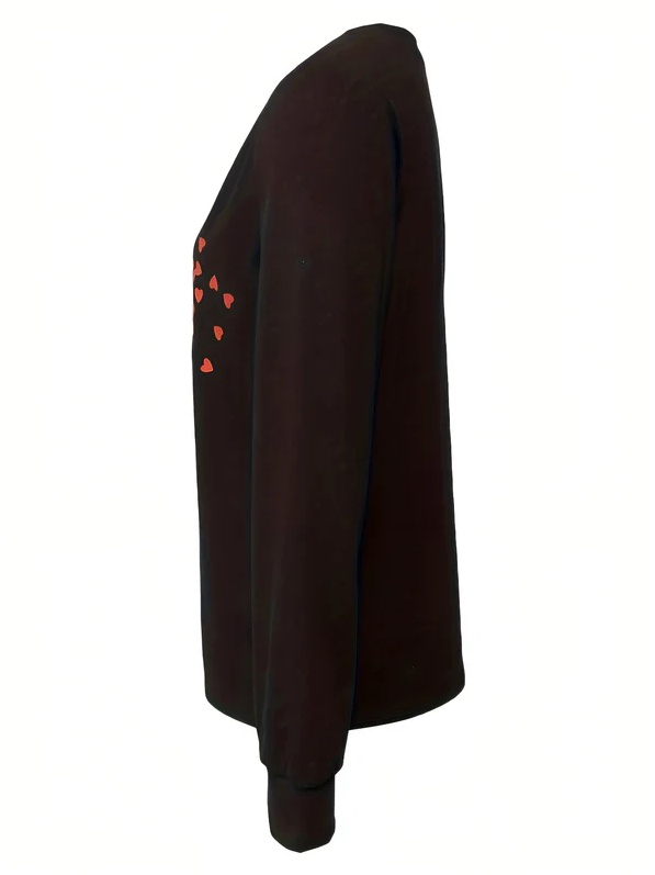 Iva | langarm-top mit herz-print