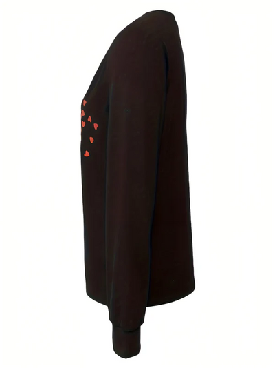 Iva | langarm-top mit herz-print