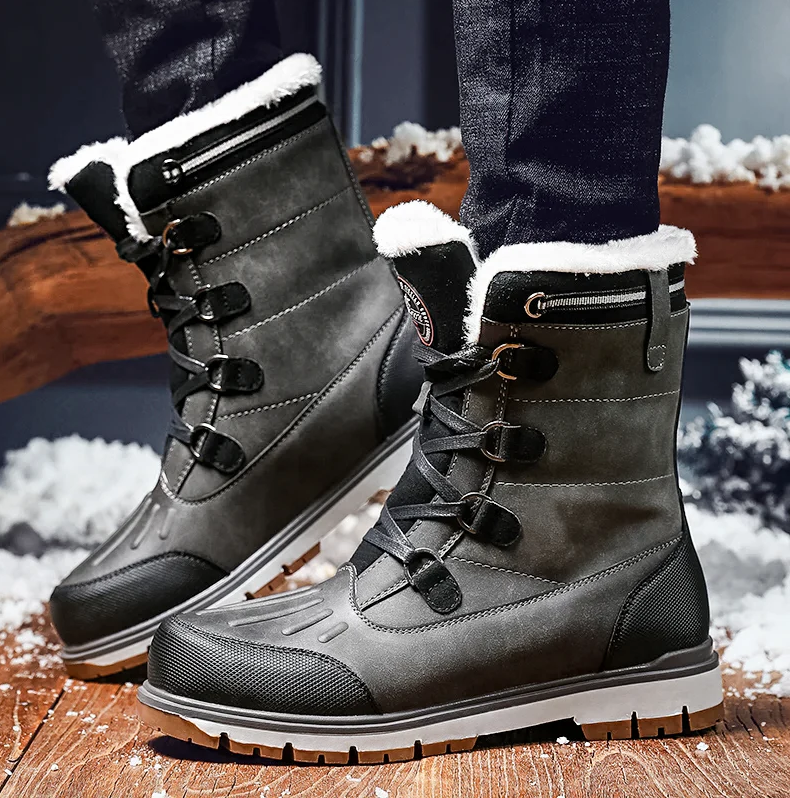 Wetterfeste und isolierte herrenstiefel