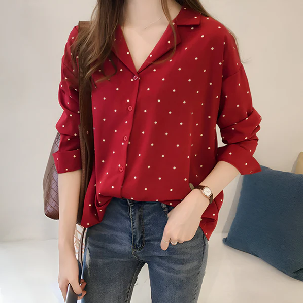 Leandra | verspielte polka-dot-bluse
