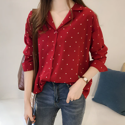 Leandra | verspielte polka-dot-bluse
