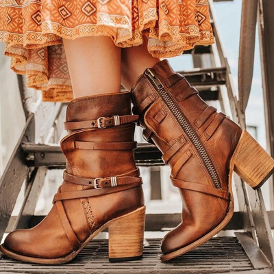 Elegante winterstiefel aus leder für damen – wärme und stil perfekt vereint