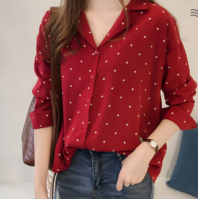 Leandra | verspielte polka-dot-bluse