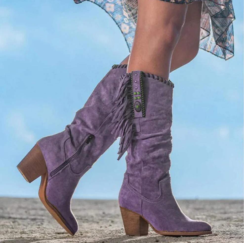 Stiefel im wildwest-stil für damen