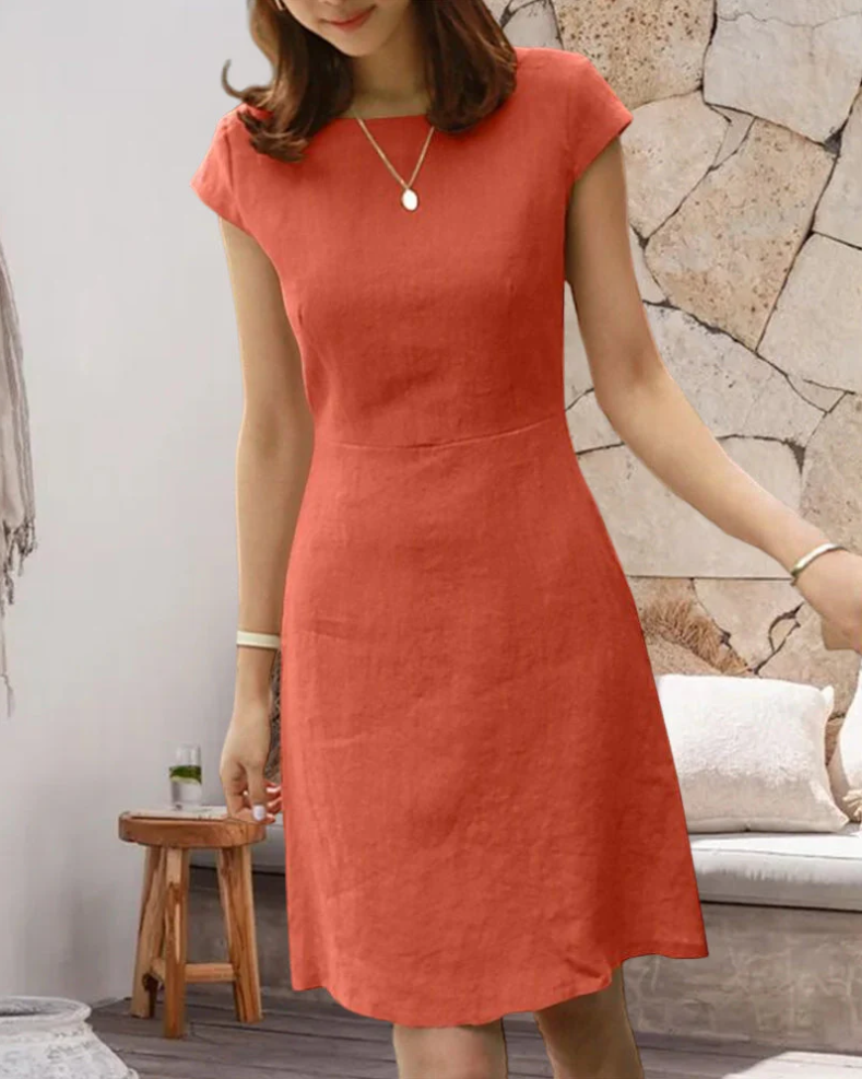 Elegantes sommerkleid mit zarten armeln