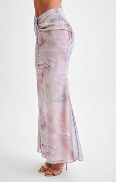 Jeanne - maxirock mit rüschen und muschelmotiv