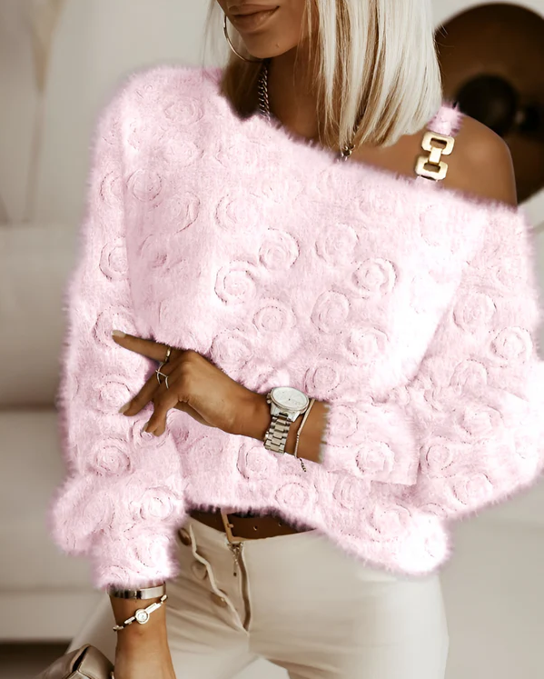 Micaela | verspieltes blumentop mit überschnittenen schultern