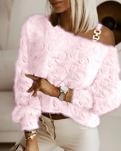 Micaela | verspieltes blumentop mit überschnittenen schultern