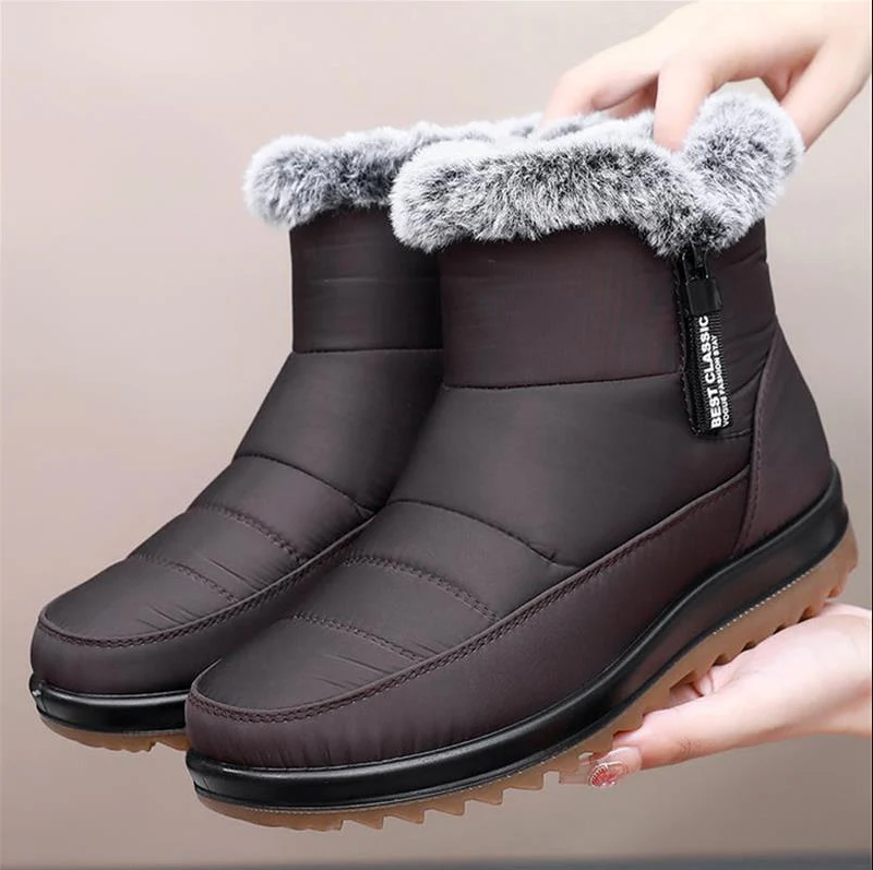 Warme winterstiefel aus baumwolle für frauen