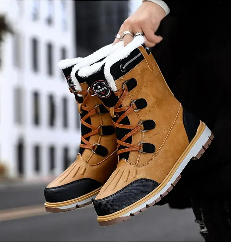 Wetterfeste und isolierte herrenstiefel