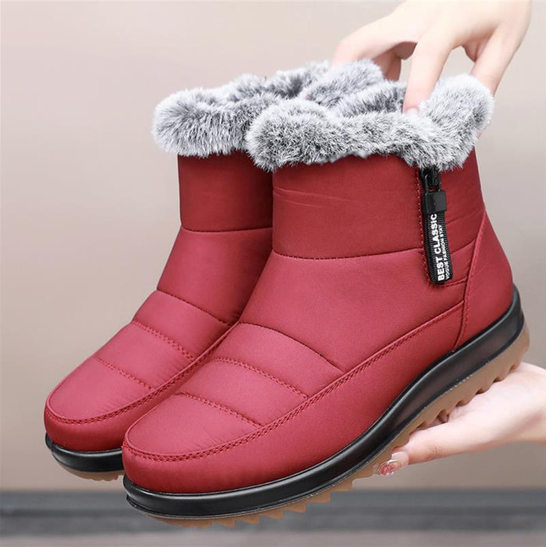 Warme winterstiefel aus baumwolle für frauen