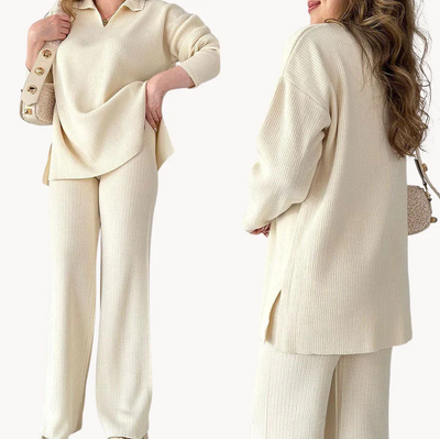 Lauren - schickes zweiteiliges set mit v-ausschnitt für damen