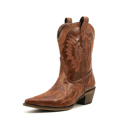 Sinaa - klassische western-cowboystiefel aus leder für damen