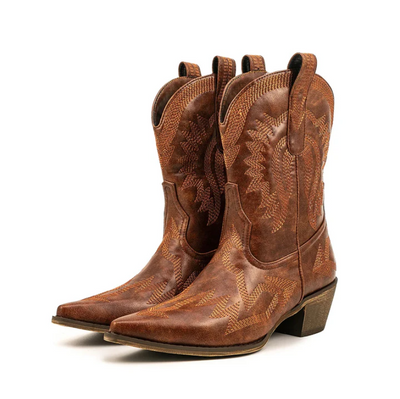 Sinaa - klassische western-cowboystiefel aus leder für damen