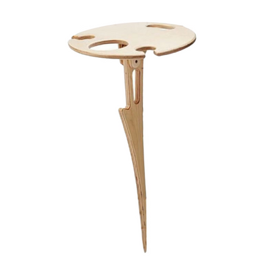 Terraliv Outdoor Getränkehalter – Tragbarer Picknicktisch für Flaschen und Gläser