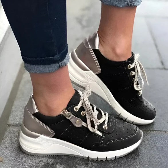 Bequeme orthopädische keilsneaker damen – wintermode 2025