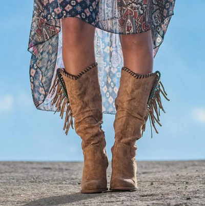 Stiefel im wildwest-stil für damen