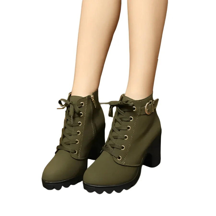 Damenstiefeletten mit schnürsenkeln