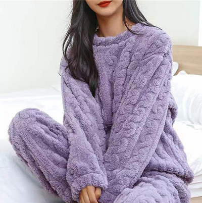 Kuscheliges fleece-pyjama-set für damen