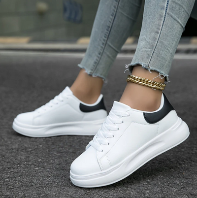 Amir - klassische weiße schnürschuhe für damen