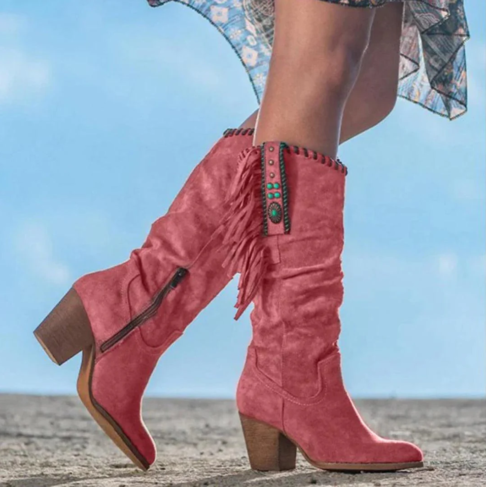 Stiefel im wildwest-stil für damen
