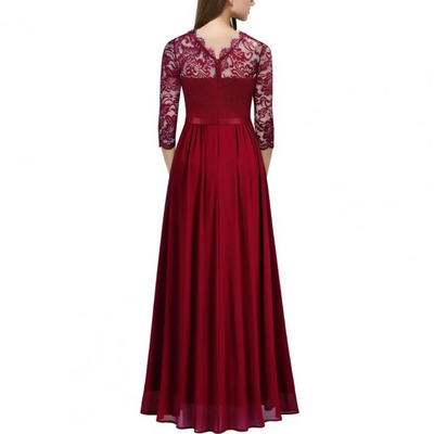 Helena – rubinrotes elegantes abendkleid