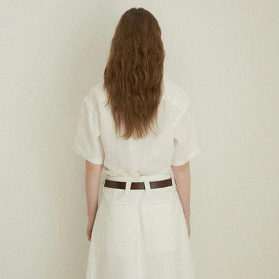 Luftig & Zeitlos Kurzarm Leinenbluse Damen V-Ausschnitt – Milena