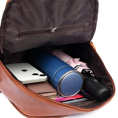 ZAYA | DIEBSTAHLSICHERER LEDERRUCKSACK