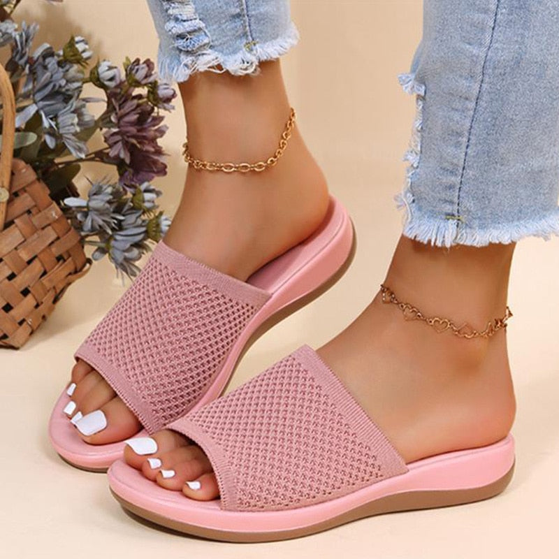 Damen Open-Toe Sandalen mit Slip-On Design