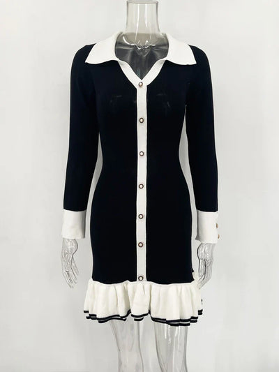 Strick-Minikleid mit Rückenausschnitt und Bandage-Design – Amira