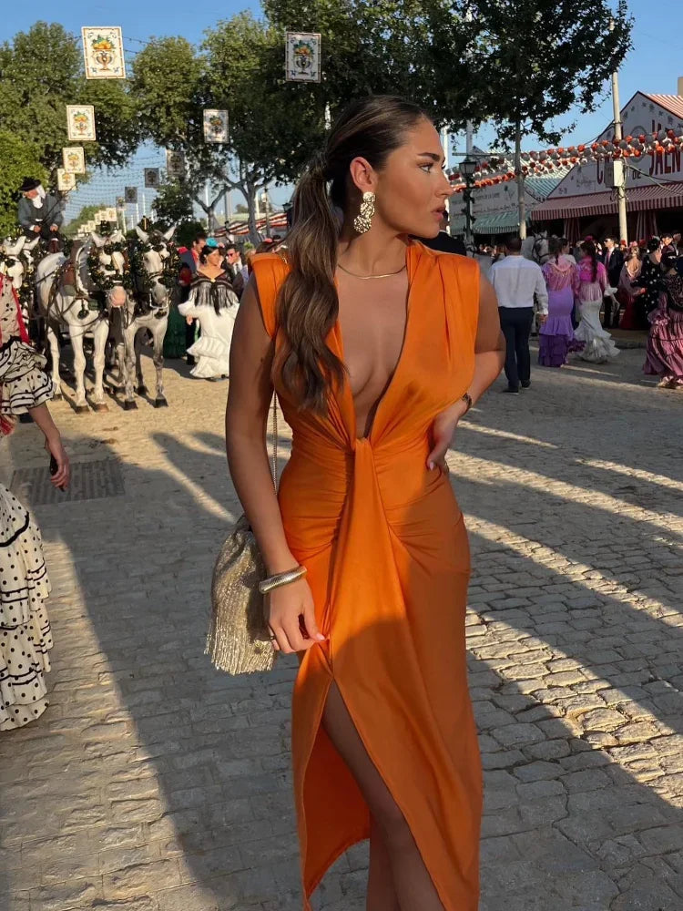 Moriah™ | Lange gefaltete Damenrobe