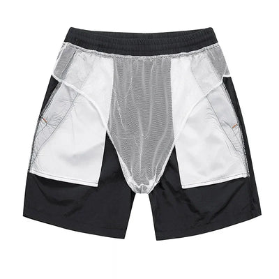Herren Laufshorts mit Mesh-Innenshorts und Reißverschlusstaschen – Nikoas