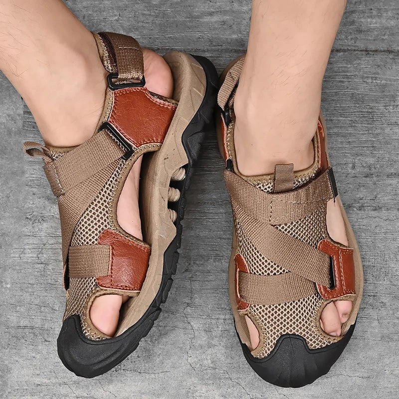 Herren Ledersandalen im Römischen Stil für Sommer und Freizeit – Cassian