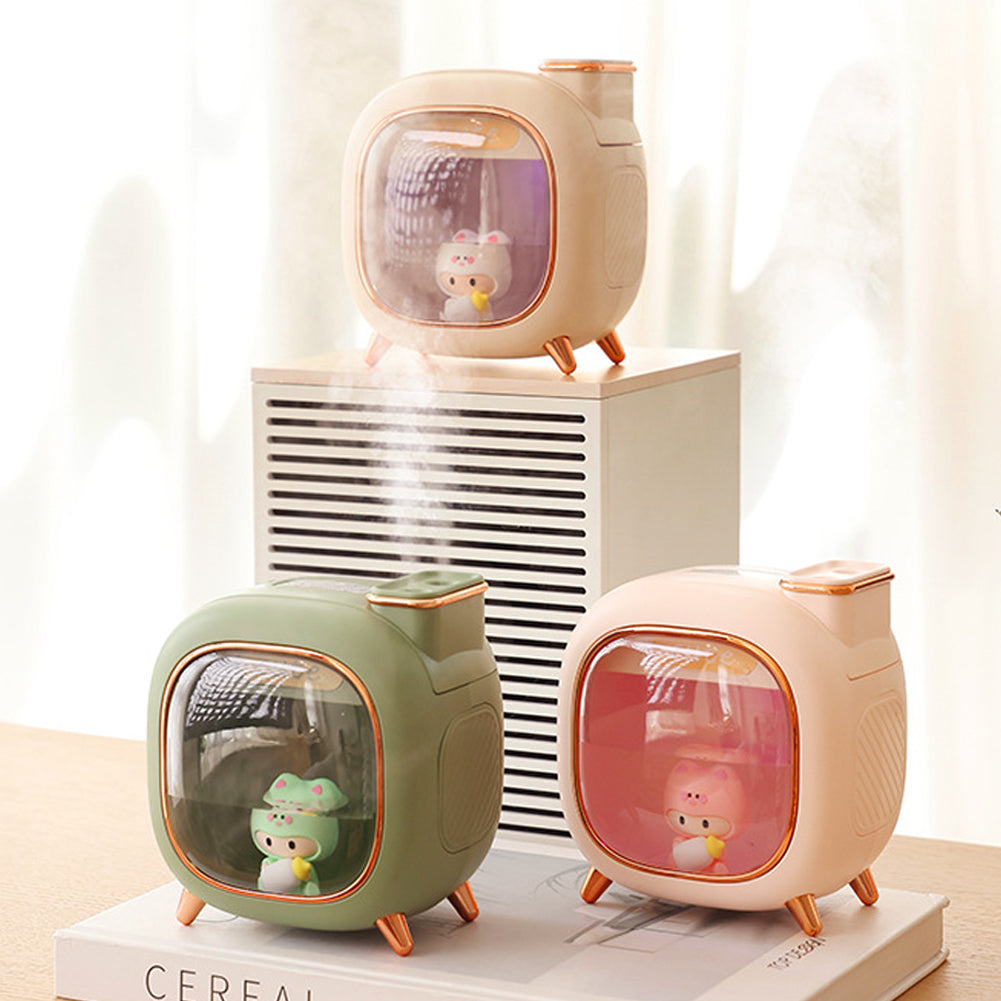 MistJoy Mini-Luftbefeuchter – Doppelsprüh-Diffusor mit sanftem Ambientelicht