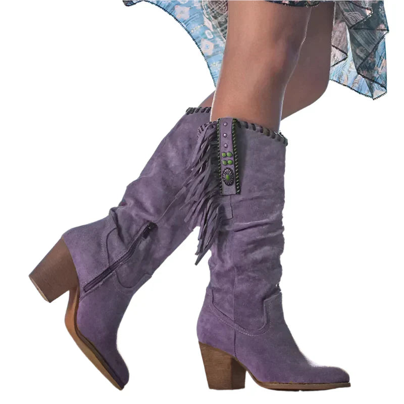 Sierra High Western Stiefel für Frauen – Retro-inspirierte Hohe Cowboystiefel