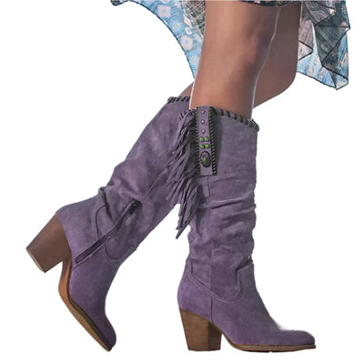 Sierra High Western Stiefel für Frauen – Retro-inspirierte Hohe Cowboystiefel