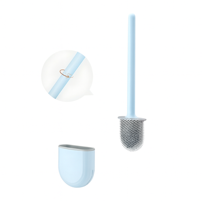 Silikon-Toilettenbürste mit Wandhalterung – Hygienische Toilettenbürste für müheloses Reinigen und schnelles Trocknen