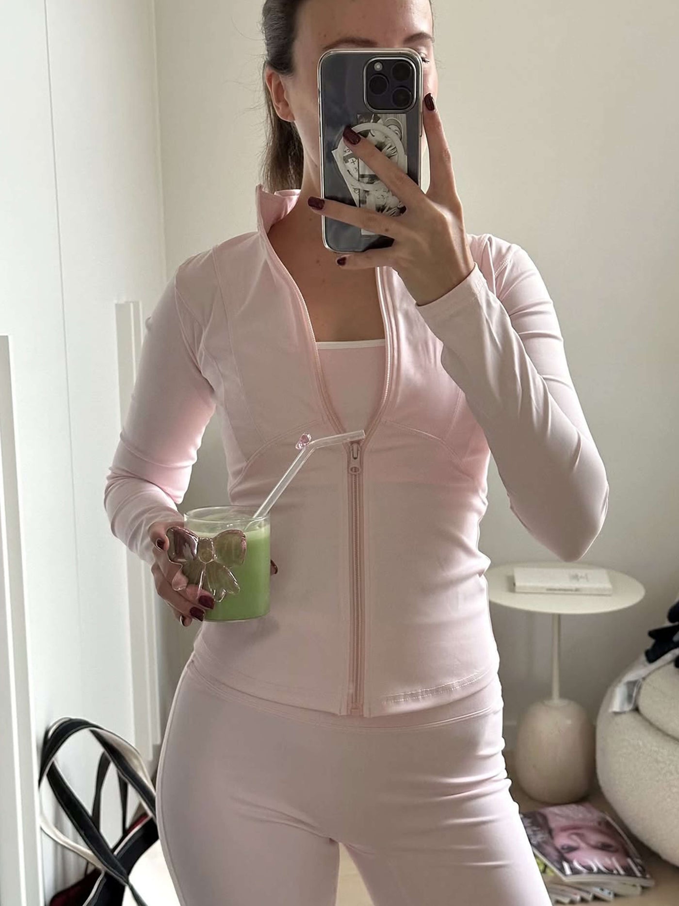 Damen Sportjacke – Leichte Fitnessjacke mit Reißverschluss