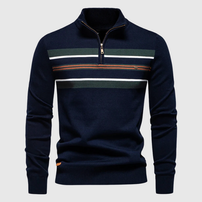 Sportlicher Pullover mit modernem Kontrastdesign