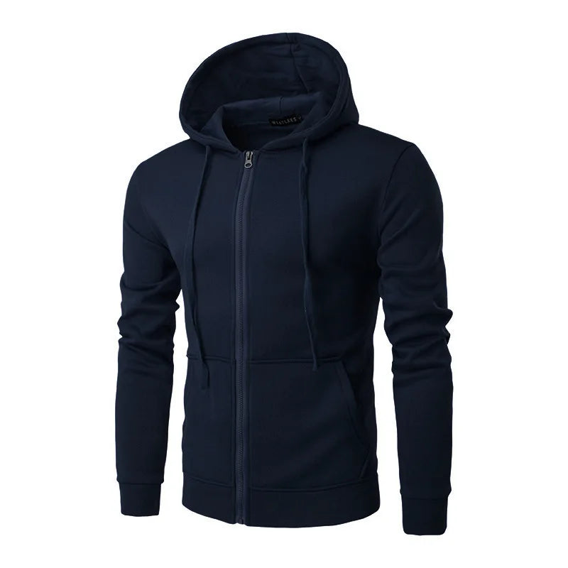 Sportlicher Zip-Hoodie mit Eleganter Kordelzughaube